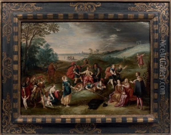 Allegorie De L'heroisme Oil Painting - Ambrosius Francken the Elder
