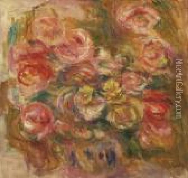 Esquisse De Fleurs Oil Painting - Pierre Auguste Renoir