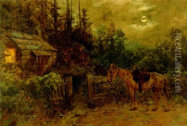 An Evening Visit Oil Painting - Henry Raschen