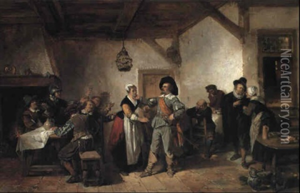 The Billeted Oil Painting - Herman Frederik Carel ten Kate