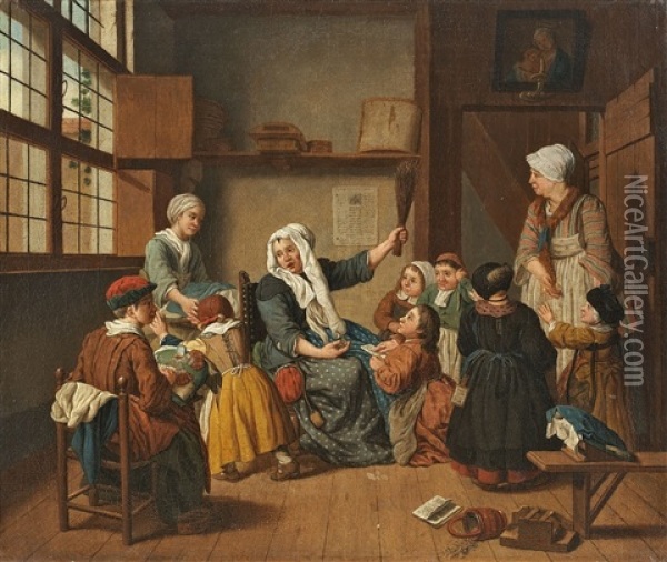 In Der Schulstube Oil Painting - Jan Josef Horemans the Elder