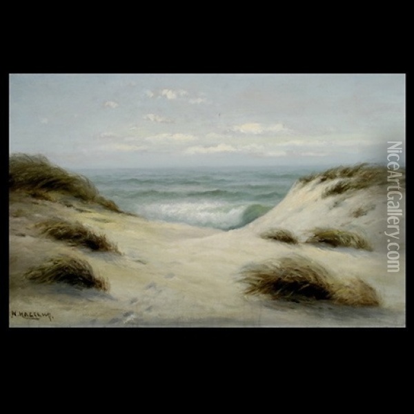 Dunes, Stinson Beach Oil Painting - Nels Hagerup