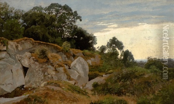 Evening Oil Painting - Max Wilhelm Roman