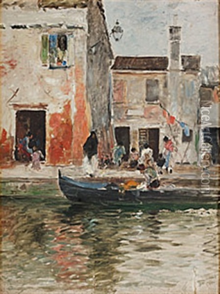 Venetianskt Motiv Oil Painting - Wilhelm von Gegerfelt