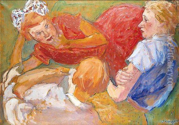 W Kregu, Ok. 1930 Oil Painting - Joachim Weingart