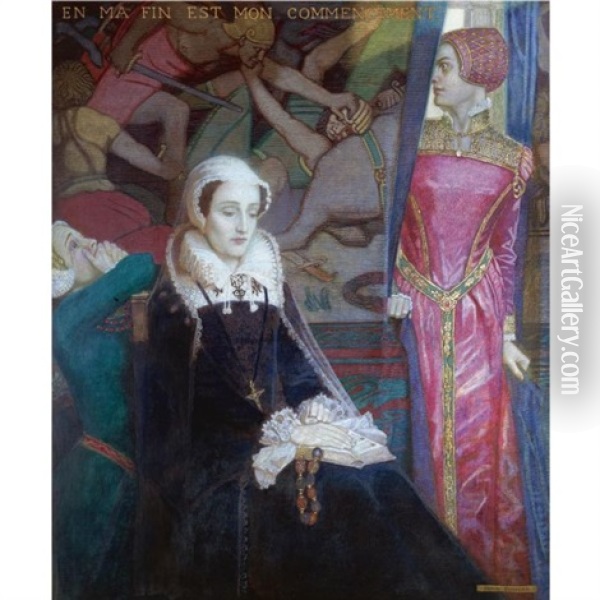 Mary, Queen Of Scots Oil Painting - John Duncan