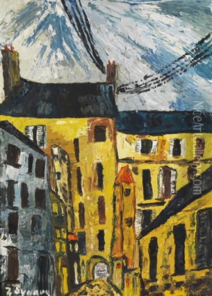 Rue De Paris Oil Painting - Tancrede Synave