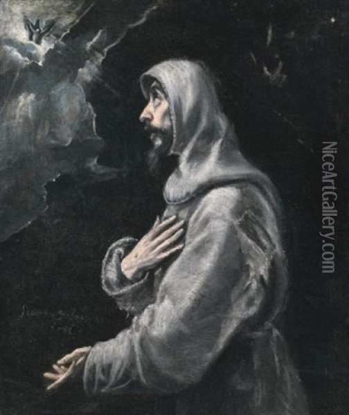 Saint Francis In Ecstasy Oil Painting -  El Greco