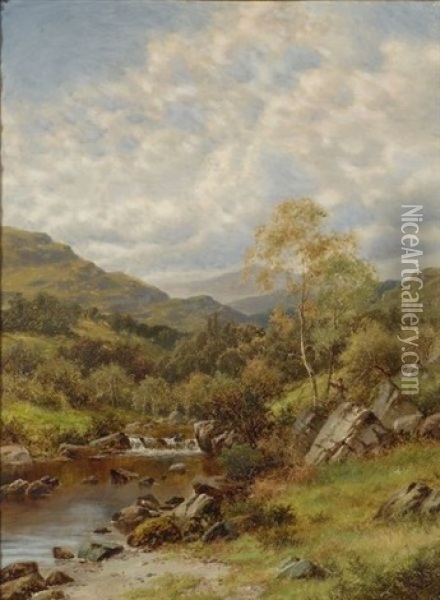 On The Upper Conway Oil Painting - William Henry Mander