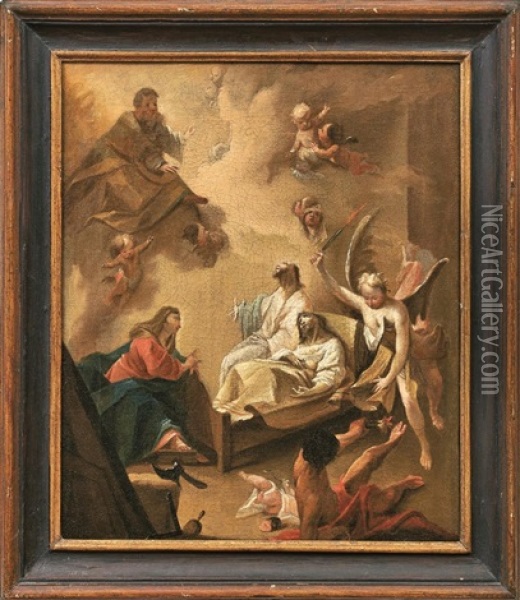 Heilung Eines Kranken Oil Painting - Franz I Sigrist