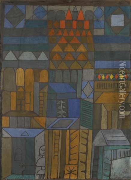 Beginnende Kuhle (incipient Coolness) Oil Painting - Paul Klee
