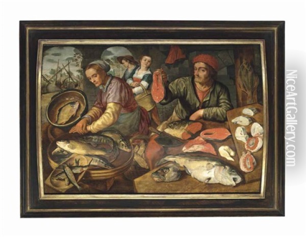 A Fish Market Oil Painting - Joachim Beuckelaer