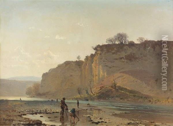 Les Falaises De Champel Au Bord De L'arve Oil Painting - Jacques Dunant