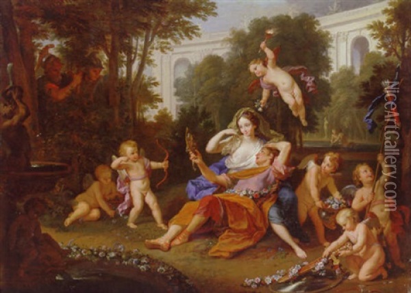 Rinaldo And Armida Oil Painting - Louis de Boulogne the Younger