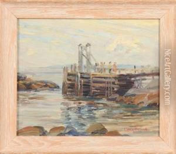 The Old Warf: Monhegan Oil Painting - Mary Cable Butler