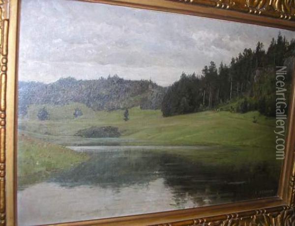 Lac De Montagne Oil Painting - Emile Isembart