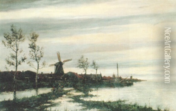 Evening, Holland Oil Painting - Hermanus Koekkoek the Younger