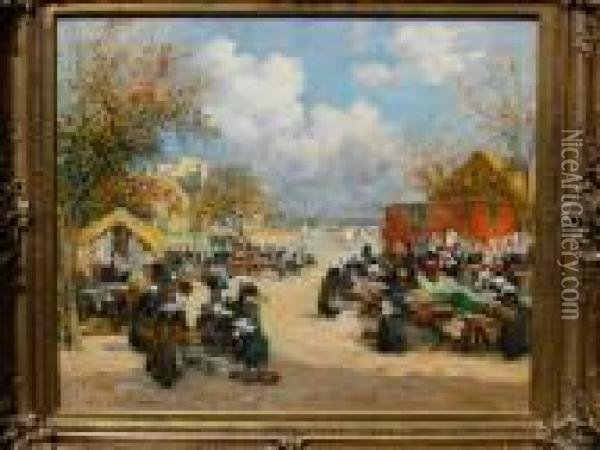 Marche A La Soi Oil Painting - Fernand Marie Eugene Legout-Gerard