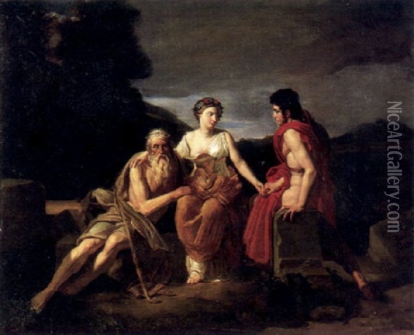 The Three Ages Of Man Oil Painting - Nicolas Poussin