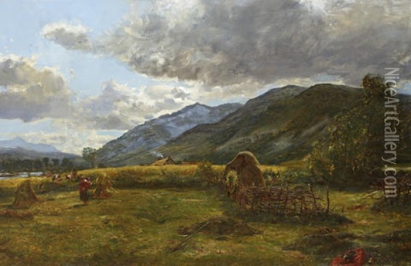 Haymaking Oil Painting - Alexander Fraser the Younger