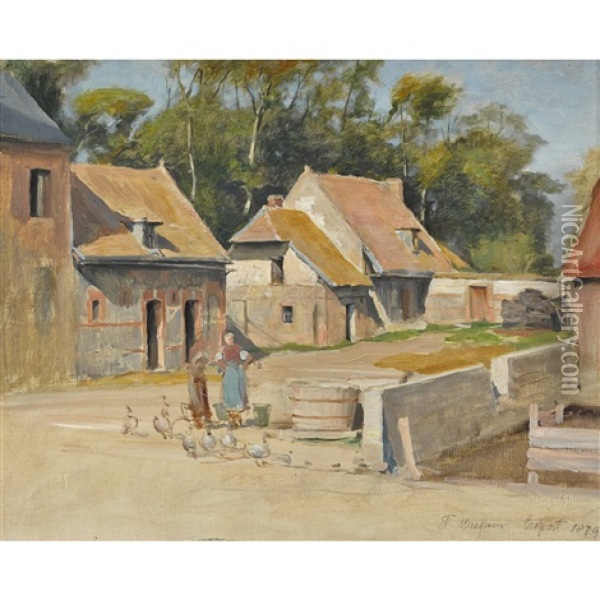 Ferme Au Treport Oil Painting - Frederic Dufaux