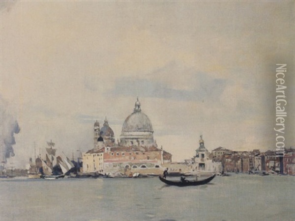 Santa Maria Della Salute, Venice Oil Painting - James Kerr-Lawson