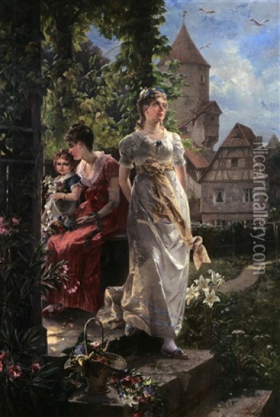 Vor Der Hochzeit Oil Painting - Carl Herpfer