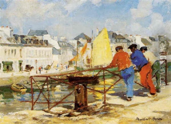 Concarneau Men Oil Painting - William Marshall Brown