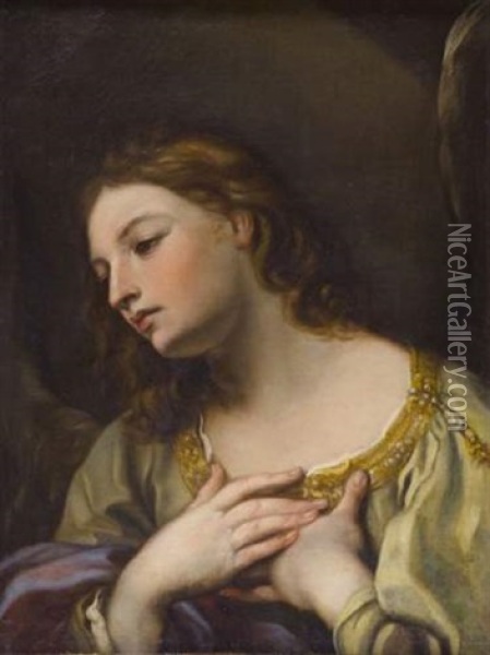 L'ange De L'annonciation Oil Painting - Giuseppe Bartolomeo Chiari