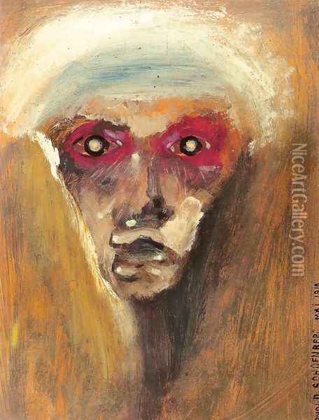 Red Gaze oil painting reproduction by Arnold Schoenberg (Schonberg ...