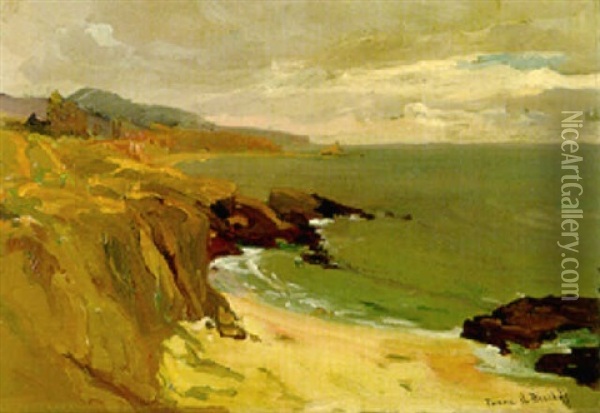 The California Coast Oil Painting - Franz Arthur Bischoff