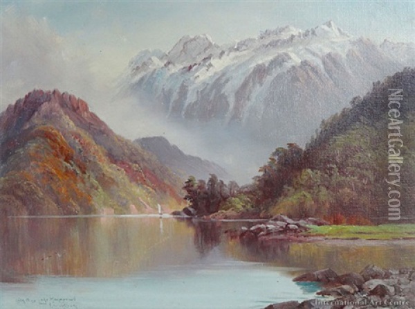 Calm Bay, Lake Manapouri Oil Painting - Lawrence William Wilson