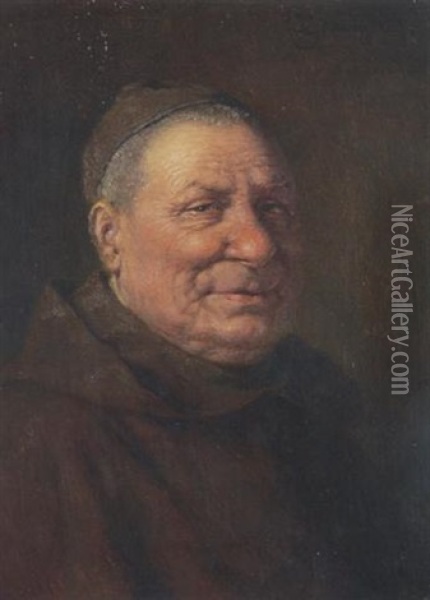 Bildnis Eines Monches Oil Painting - Eduard von Gruetzner