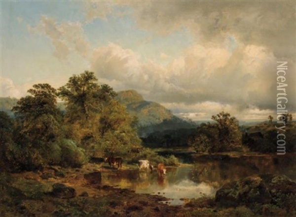 Landscape Near The Susquehanna Oil Painting - Edmund Darch Lewis