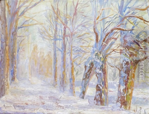 Paysage De Neige Oil Painting - Alexandre Altmann