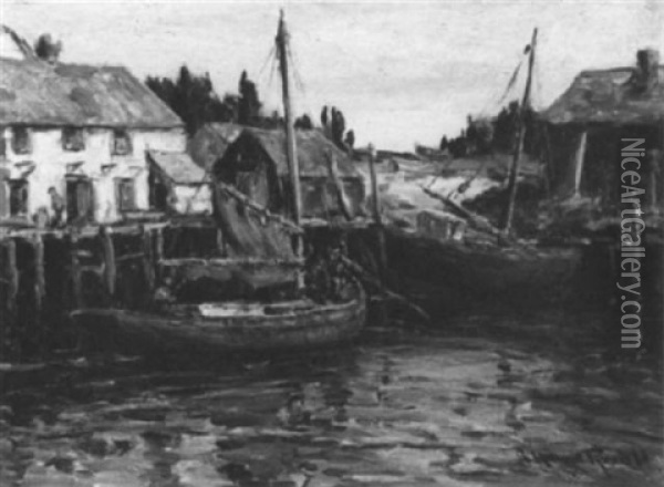Harbour, Seal Cove Oil Painting - George Horne Russell