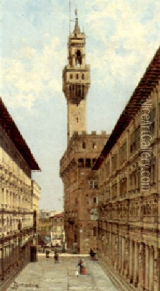 Campanile Del Palazzo Vecchio Oil Painting - Antonietta Brandeis