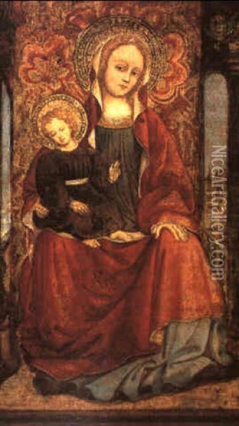 Madonna Mit Kind Oil Painting - Neri di Bicci