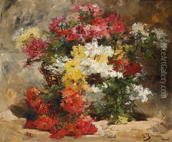 Blumenkorb Oil Painting - Georges Jeannin