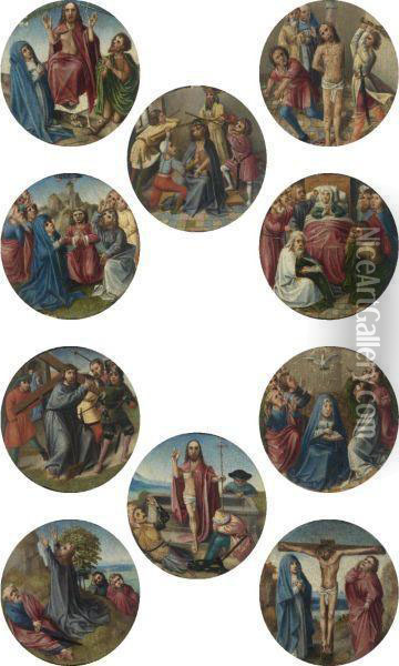 Ten Scenes From The Life Of Christ And The Life Of The Virgin Oil Painting - Colijn de Coter