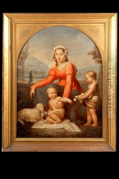 La Vierge Avec L'enfant Et Saint Jean Baptiste Oil Painting - Tommaso Minardi