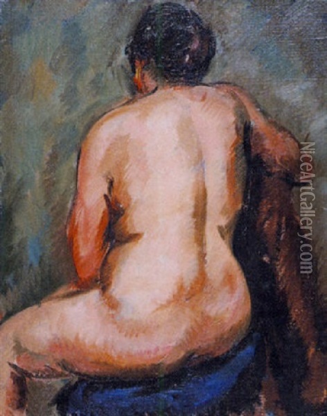 Le Modele Nu Oil Painting - Roger-Maurice Grillon