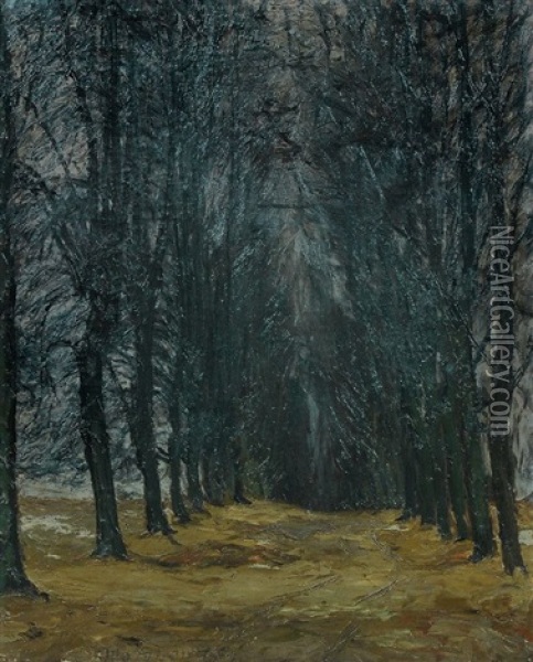 Reinsberger Linden Allee Oil Painting - Otto Altenkirch