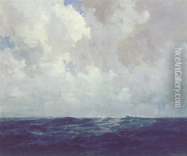 The Deep Blue Sea Oil Painting - George Kennedy Brandriff