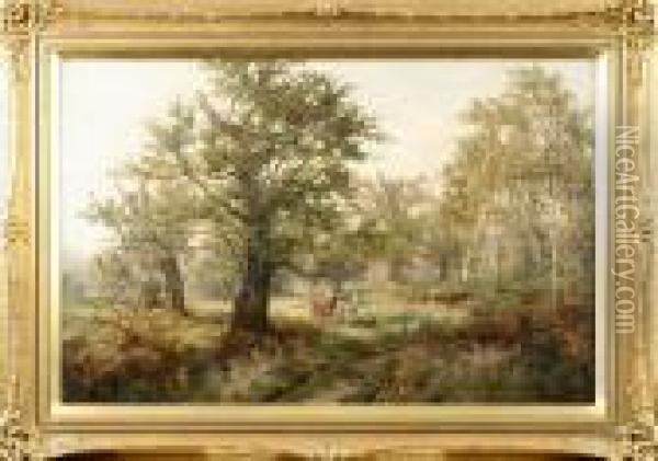 Motiv Fran Sherwoodskogen Oil Painting - William Greaves