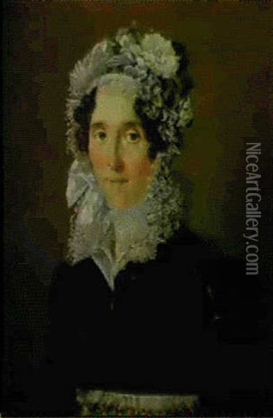 A Portrait Of The Duchess Of Orleans Oil Painting - Jacques-Louis David