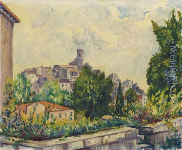 Temps Gris A Saint-paul-de-vence Oil Painting - Henri Charles Manguin