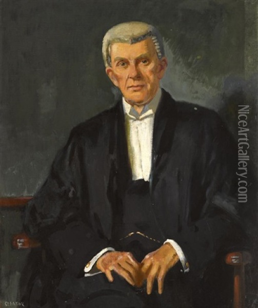 Portrait Of Judge James Sealy At St. Margaret's Oil Painting - James Sinton Sleator