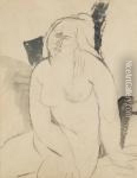 Nudo Femminile Seduto Oil Painting - Amedeo Modigliani
