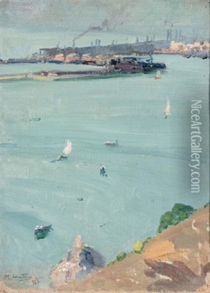 Porto Di Savona Oil Painting - Rocco Lentini